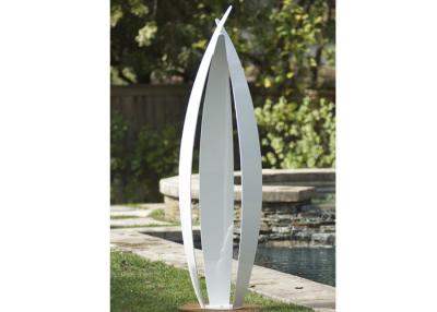 China Garden Art Decoration Modern Stainless Steel Sculpture White Painted Finish for sale