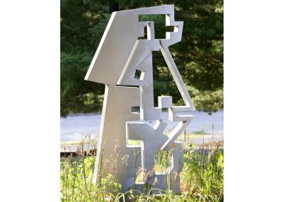 China Stainless Steel Painted Metal Sculpture , Metal Outdoor Sculpture Abstract for sale