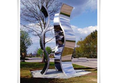 China Novel Design Outdoor Metal Sculpture , Metal Garden Statues Mirror Polished Surface for sale