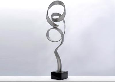 China Decorative Home Metal Ribbon Sculpture , Metal Outdoor Sculpture Abstract for sale
