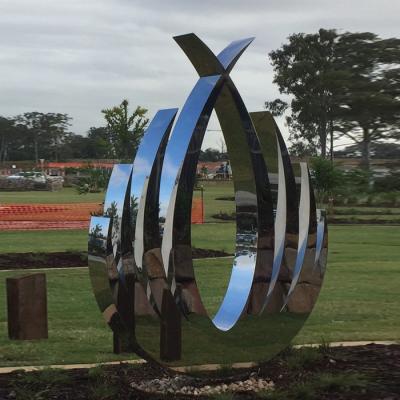 China Stainless Steel Polished Metal Sculpture Metal Outdoor Sculpture Abstract for sale