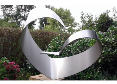China Simple Design Stainless Steel Outdoor Sculpture , Brushed Modern Metal Outdoor Sculptures for sale