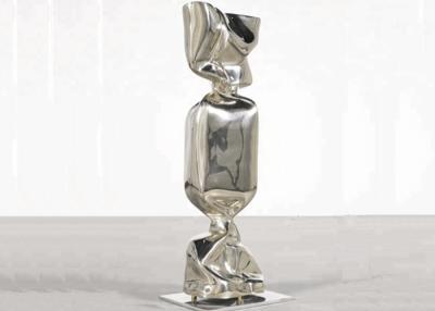 China Polished Decoration Giant Candy Exterior Sculpture Stainless Steel Modern for sale