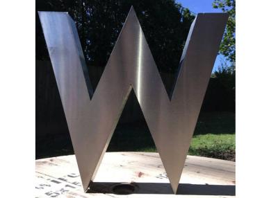 China Matt Finish Stainless Steel Sculpture Architectural Sculpture Letter M Design for sale