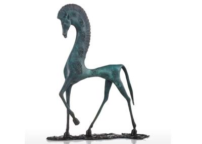 China Antique Green Patina Life Size Bronze Horse Statue Casting Finish Abstract Design for sale