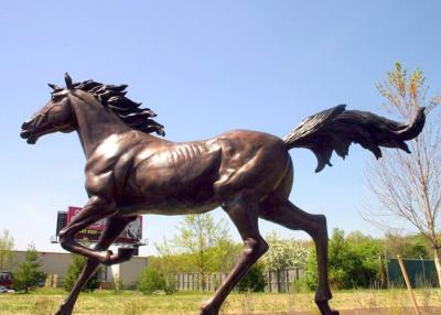 China Large Running Bronze Garden Statues Horse Sculpture Corrosion Stability for sale