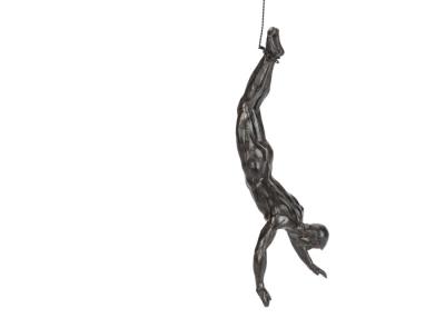 China Estatua de tamaño natural de lanzamiento del hombre del salto de la antigüedad de la escultura de bronce del arte de la pared del final en venta