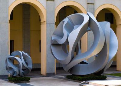China Modern Art Outdoor Stainless Steel Sculpture For Garden , Hollow Ball Design for sale