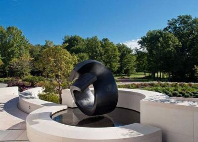 China Black Painted Modern Abstract Stainless Steel Outdoor Sculpture Available Various Size for sale