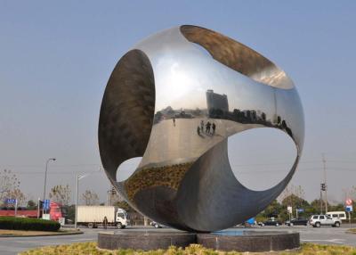 China Escultura exterior da esfera do grande tamanho de aço inoxidável para o carrossel público à venda