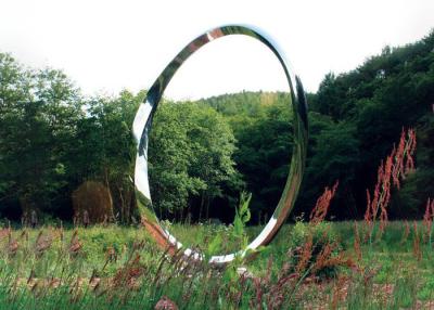 China Outdoor Metal Garden Art Sculpture Stainless Steel Ring Shape 2.5mm Thickness for sale