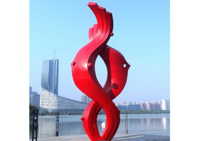 China City Decoration Colorful Outdoor Painted Sculpture Stainless Steel Large Size for sale