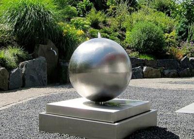 China Brushed Outdoor Wangstone Decor Sculpture Stainless Steel Water Ball Fountain for sale