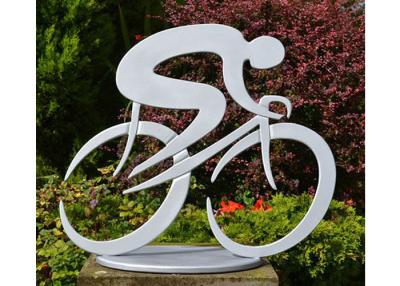 China Durable Art Cycling Large Garden Sculptures , Contemporary Garden Sculptures for sale