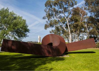 China Twisted Shape Large Decor Corten Steel Sculpture Metal Garden Art Sculpture for sale