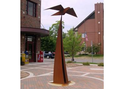 China Large Outdoor Art Decorative Corten Steel Abstract Sculpture Forging And Casting for sale