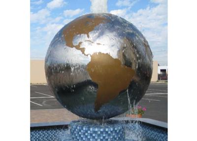 Cina Progettazione all'aperto di arte moderna della scultura dell'acciaio inossidabile della fontana del globo in vendita