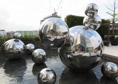 China Custom Made Mirror Polished Modern Stainless Steel Sculpture 316 Hollow Ball for sale