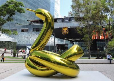 China Titanium Coated Stainless Steel Balloon Sculpture Artist For Outdoor Public Decoration for sale