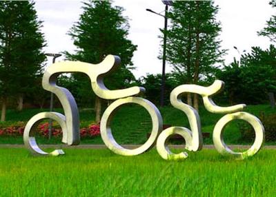 Chine Style moderne de recyclage grandeur nature de sculpture en acier inoxydable de sculpture en sport à vendre