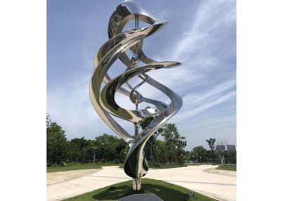 Chine Miroir extérieur d'acier inoxydable de sculpture en art en métal moderne fait sur commande poli pour le jardin à vendre
