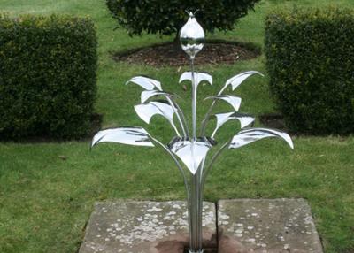 China Escultura de aço inoxidável da flor do jardim da fabricação da escultura da arte exterior moderna à venda