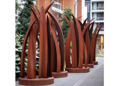 China Stahlblatt-Skulptur zeitgenössischer rostiger Schweißens-Garten Corten zu verkaufen