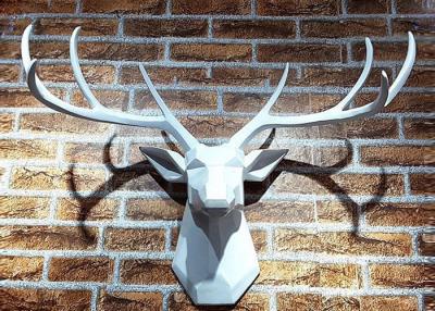 China Metal Animal Painted Deer Stainless Steel Deer Wall Art Sculpture for sale