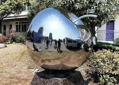 China Modern Outdoor Decoration Apple Sculpture Stainless Steel Sculpture for sale