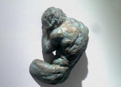 China Vida - estátua do homem do bronze do molde da pátina da decoração da arte da parede do tamanho à venda