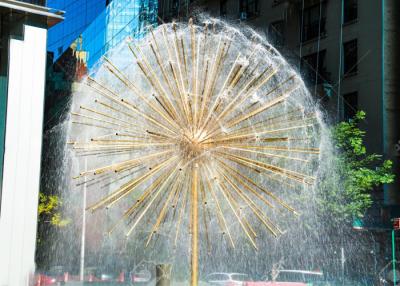 China Urban Landscape Outdoor Waterfall Stainless Steel Dandelion Fountain for sale