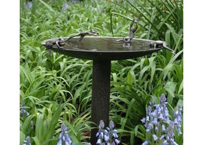 China Casting Frog Bath Bowl Antique Imitation Bronze Garden Sculptures for sale