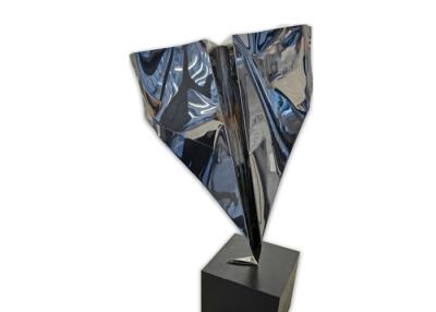 China Garden 200cm Height 316L Stainless Steel Plane Sculpture for sale