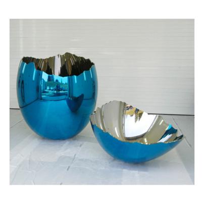 China ODM Polished Stainless Steel Broken Shell Egg Sculpture for sale