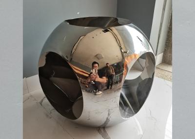 China Polished 45cm 316 Stainless Steel Ball Sculpture For Home Decor for sale