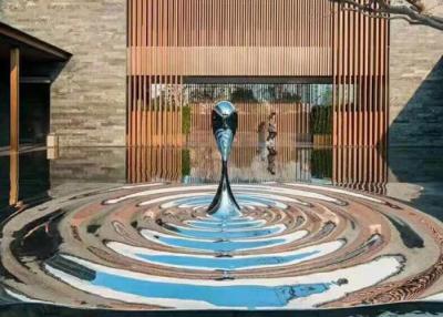 China OEM Mirror Polished Water Drop Modern Stainless Steel Sculpture for sale