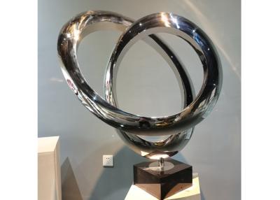 China OEM Abstract Mirror Polished Indoor Decoration Stainless Steel Sculpture for sale