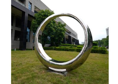 China Polished Modern Outdoor Stainless Steel Ring Sculpture for sale