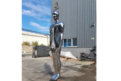China escultura desnuda de acero inoxidable del hombre 316L de la altura de los 200cm en venta