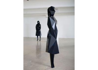 China Vida - o tamanho pintou a escultura moderna da menina de Art Geometric Stainless Steel Standing à venda