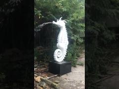Contemporary Fiberglass Seahorse Garden Fountain Sculpture Customized Size