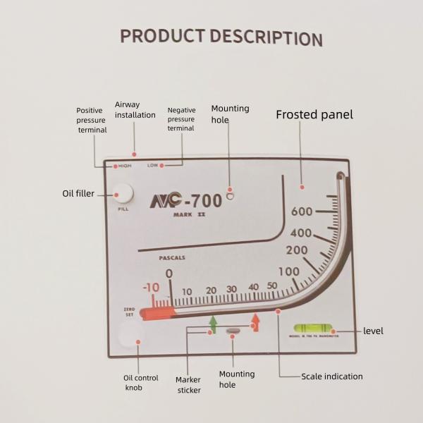 Quality Analog Air Pressure Differential Meter Red Oil Digital Differential Pressure for sale