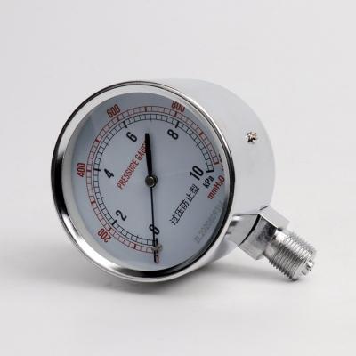China YE-75 Medidor de pressão diferencial de gás do ar Indicador de pressão diferencial 1/4