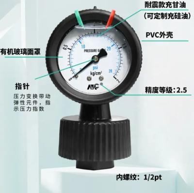 China CHINA OEM Mc Pp-60 Diafragma Medidor de pressão sísmica de aço inoxidável à venda
