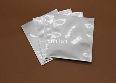 China Flat Zipper / Handle Aluminum Foil Bags , Waterproof Silver Foil Bags for sale