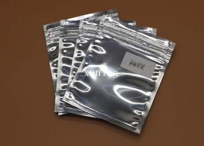 China Anti sacos polis estáticos de prata brilhantes, saco Dissipative estático com zíper à venda