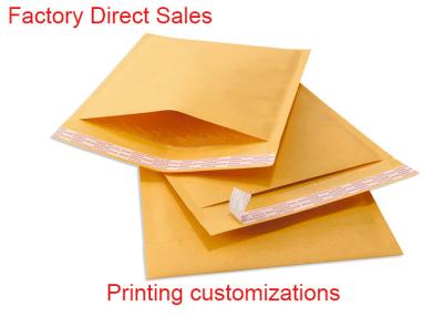 China Two Sealing Side Kraft Bubble Envelopes , Custom Printed Bubble Mailers 8*9 Inch for sale