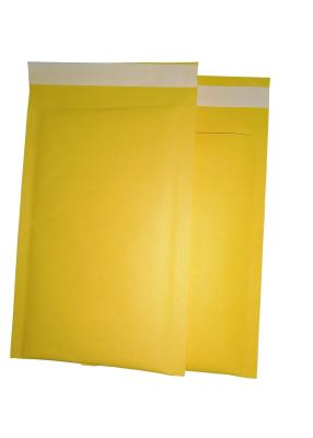 China Strong Adhesive Yellow Bubble Mailers Kraft Paper Padded Shipping Envelopes for sale