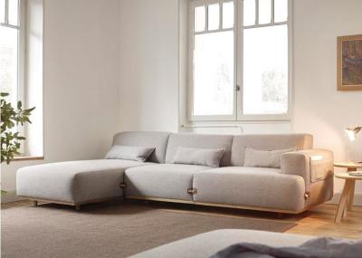 China Eiderdown Bag Inside Fabric Corner Sofa , Customize Bosc Duffle Fabric Lounger Sofa for sale