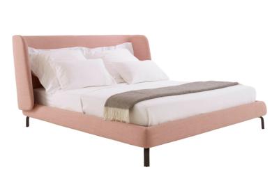 China King Size Bed Frame Modern Upholstered Bed Fabric Bedroom Furniture For Hotel for sale